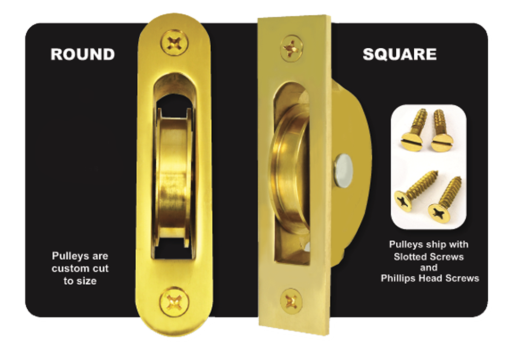 Square Sash Pulley for Chain Brass Sash Window 